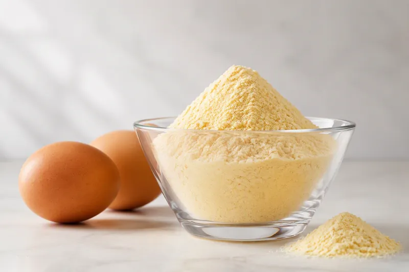 Illustrative image — Egg powder ingredients arranged for application evaluation